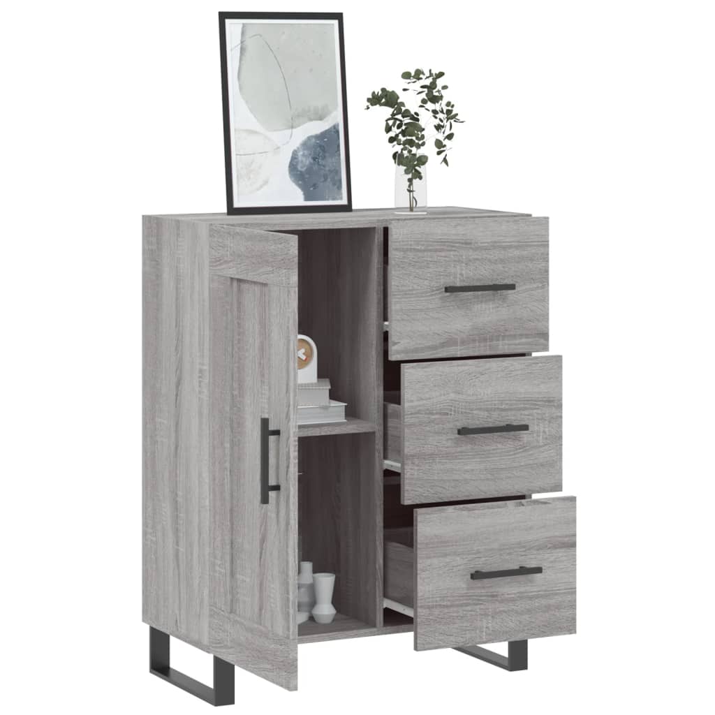 Buffet sonoma gris 69,5x34x90 cm bois d'ingénierie - XIOS