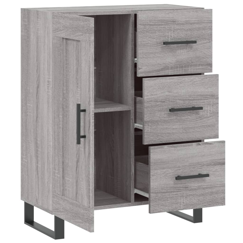 Buffet sonoma gris 69,5x34x90 cm bois d'ingénierie - XIOS