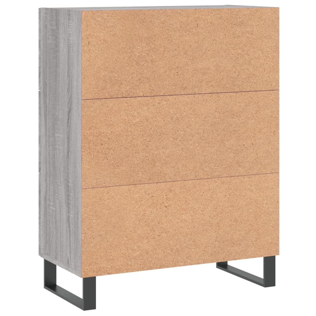Buffet sonoma gris 69,5x34x90 cm bois d'ingénierie - XIOS