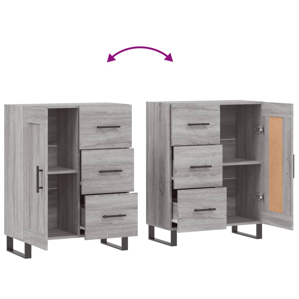 Buffet sonoma gris 69,5x34x90 cm bois d'ingénierie - XIOS