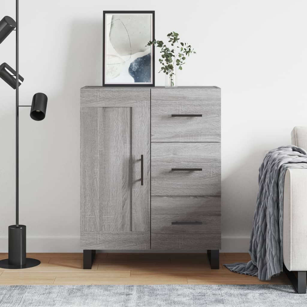 Buffet sonoma gris 69,5x34x90 cm bois d'ingénierie - XIOS