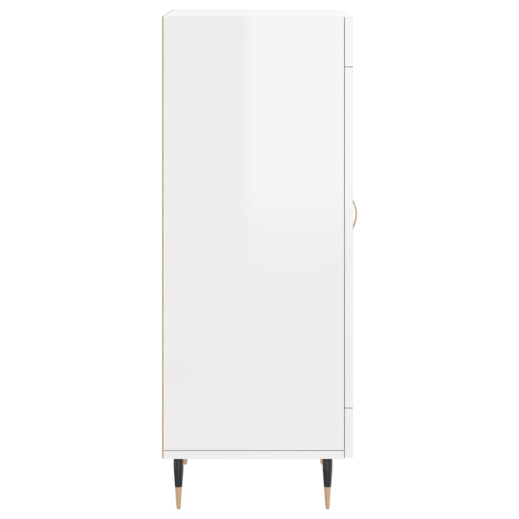 Buffet Blanc brillant 34,5x34x90 cm Bois d'ingénierie - XIOS