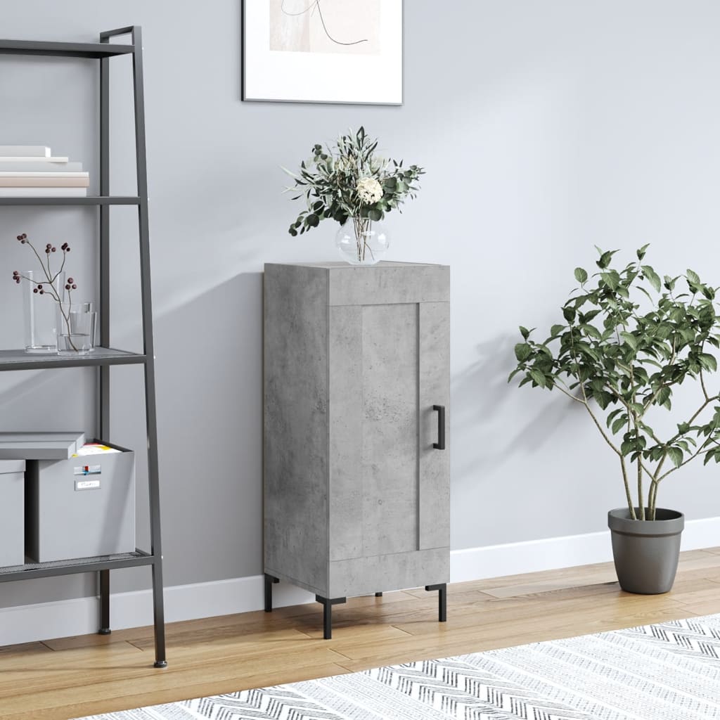 Buffet Gris béton 34,5x34x90 cm Bois d'ingénierie - XIOS
