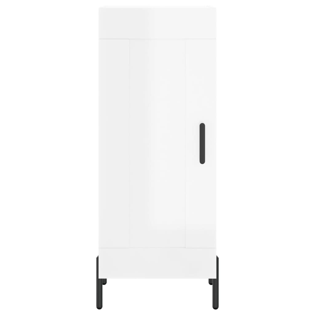Buffet Blanc brillant 34,5x34x90 cm Bois d'ingénierie - XIOS
