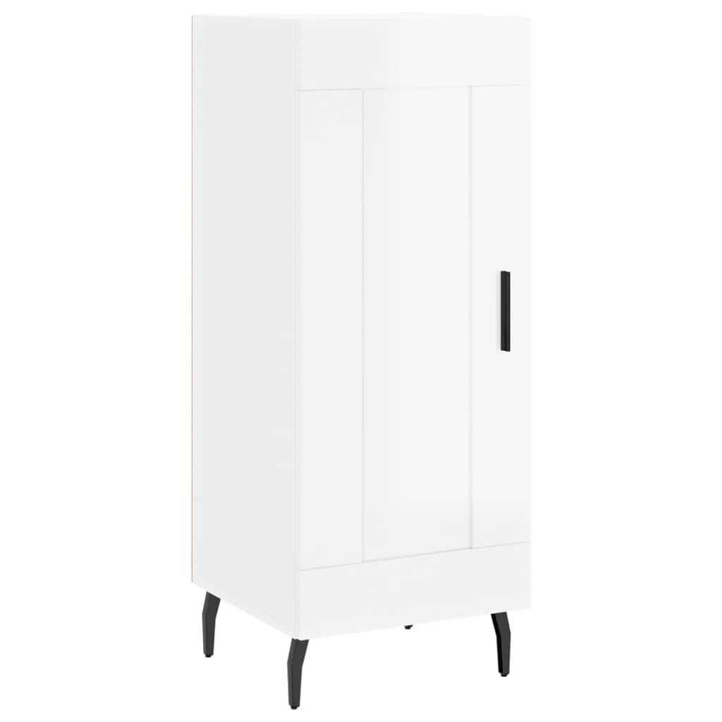 Buffet Blanc brillant 34,5x34x90 cm Bois d'ingénierie - XIOS