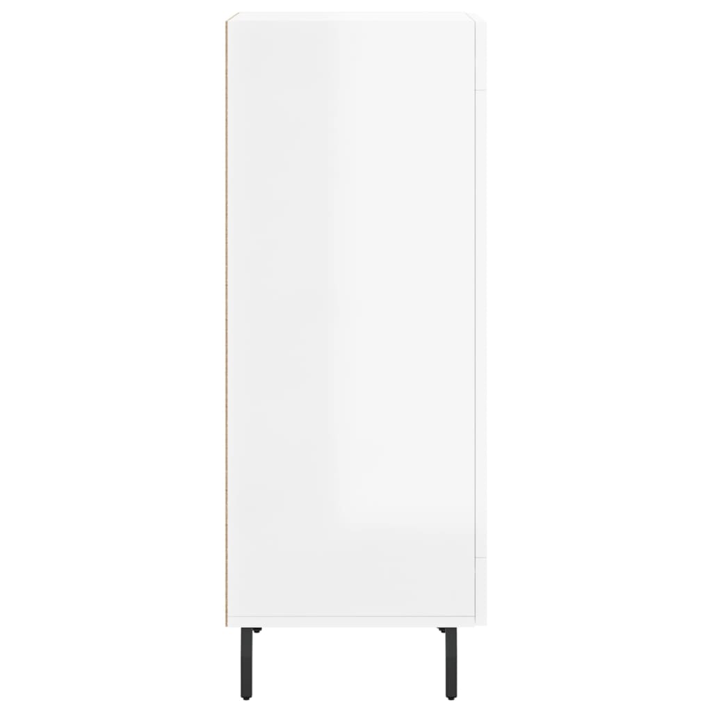 Buffet Blanc brillant 34,5x34x90 cm Bois d'ingénierie - XIOS
