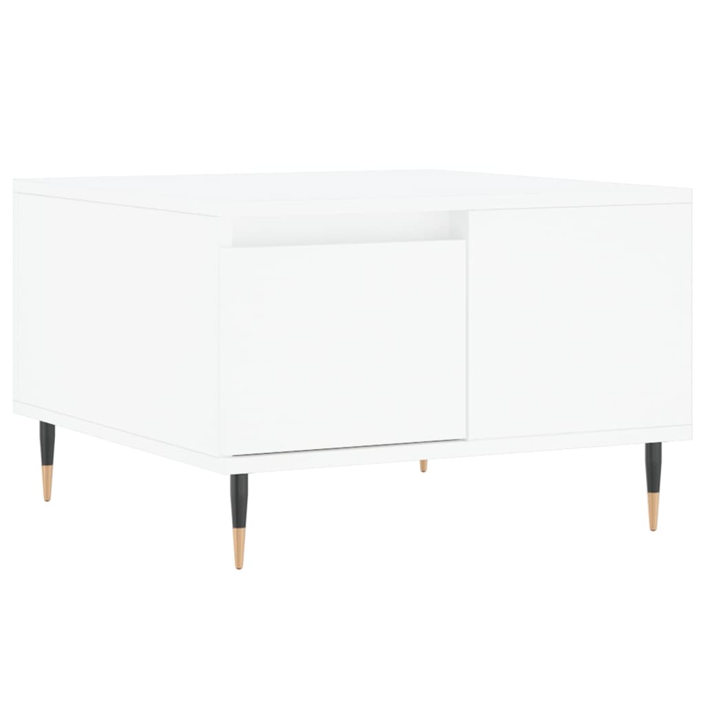Table basse blanc 55x55x36,5 cm bois d'ingénierie - XIOS