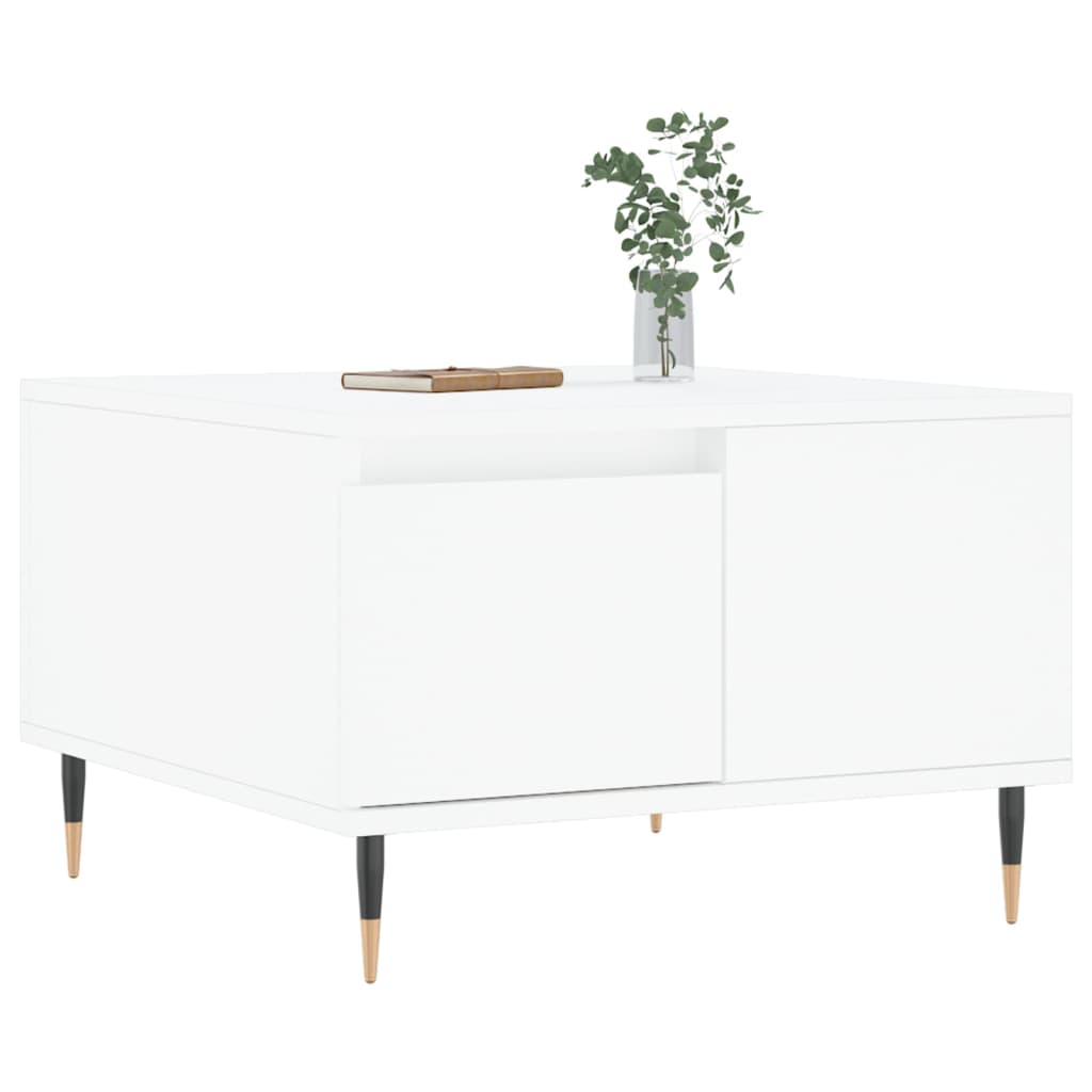 Table basse blanc 55x55x36,5 cm bois d'ingénierie - XIOS