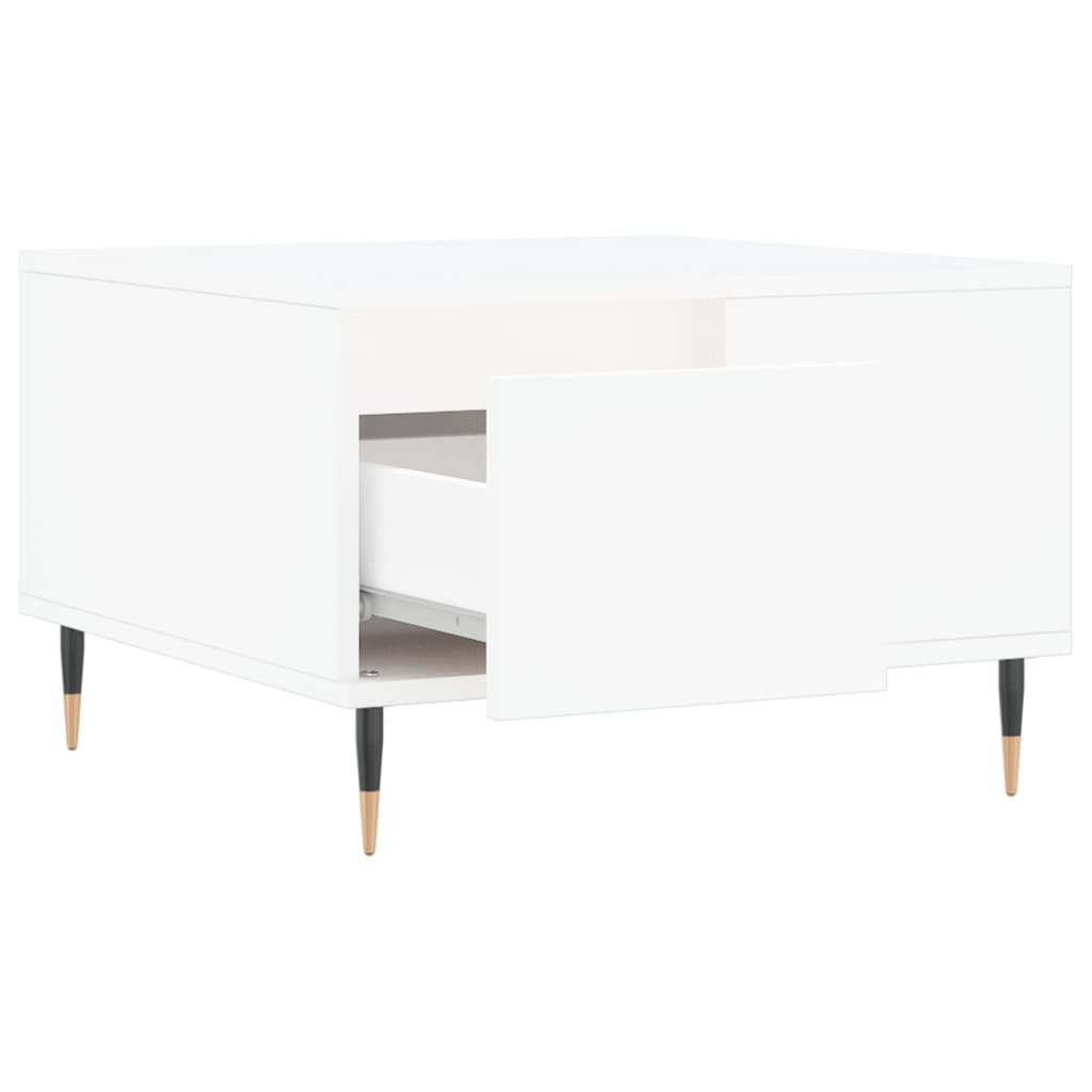Table basse blanc 55x55x36,5 cm bois d'ingénierie - XIOS
