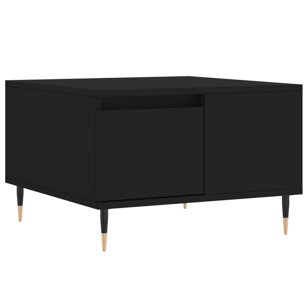 Table basse noir 55x55x36,5 cm bois d'ingénierie - XIOS