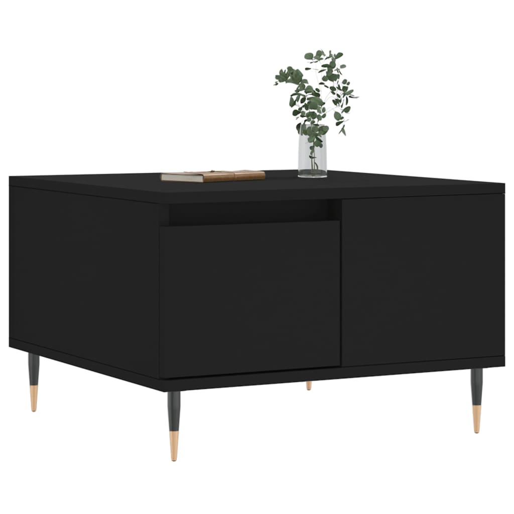 Table basse noir 55x55x36,5 cm bois d'ingénierie - XIOS