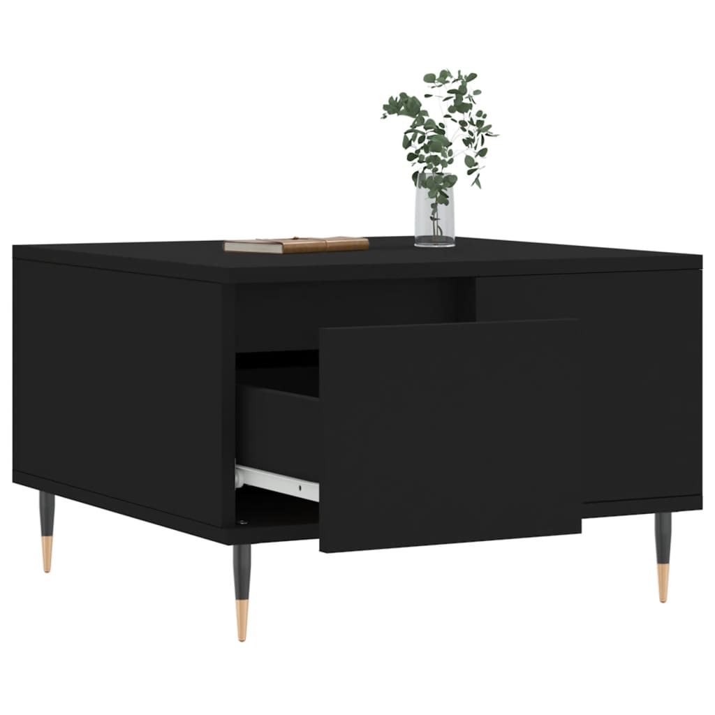 Table basse noir 55x55x36,5 cm bois d'ingénierie - XIOS