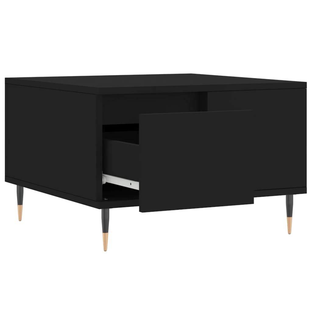 Table basse noir 55x55x36,5 cm bois d'ingénierie - XIOS
