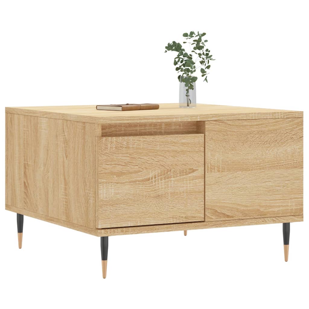 Table basse chêne sonoma 55x55x36,5 cm bois d'ingénierie - XIOS