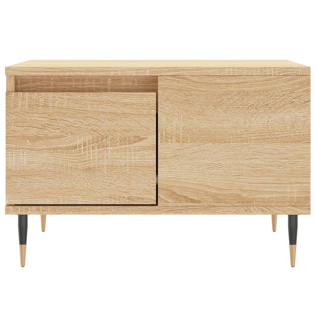 Table basse chêne sonoma 55x55x36,5 cm bois d'ingénierie - XIOS