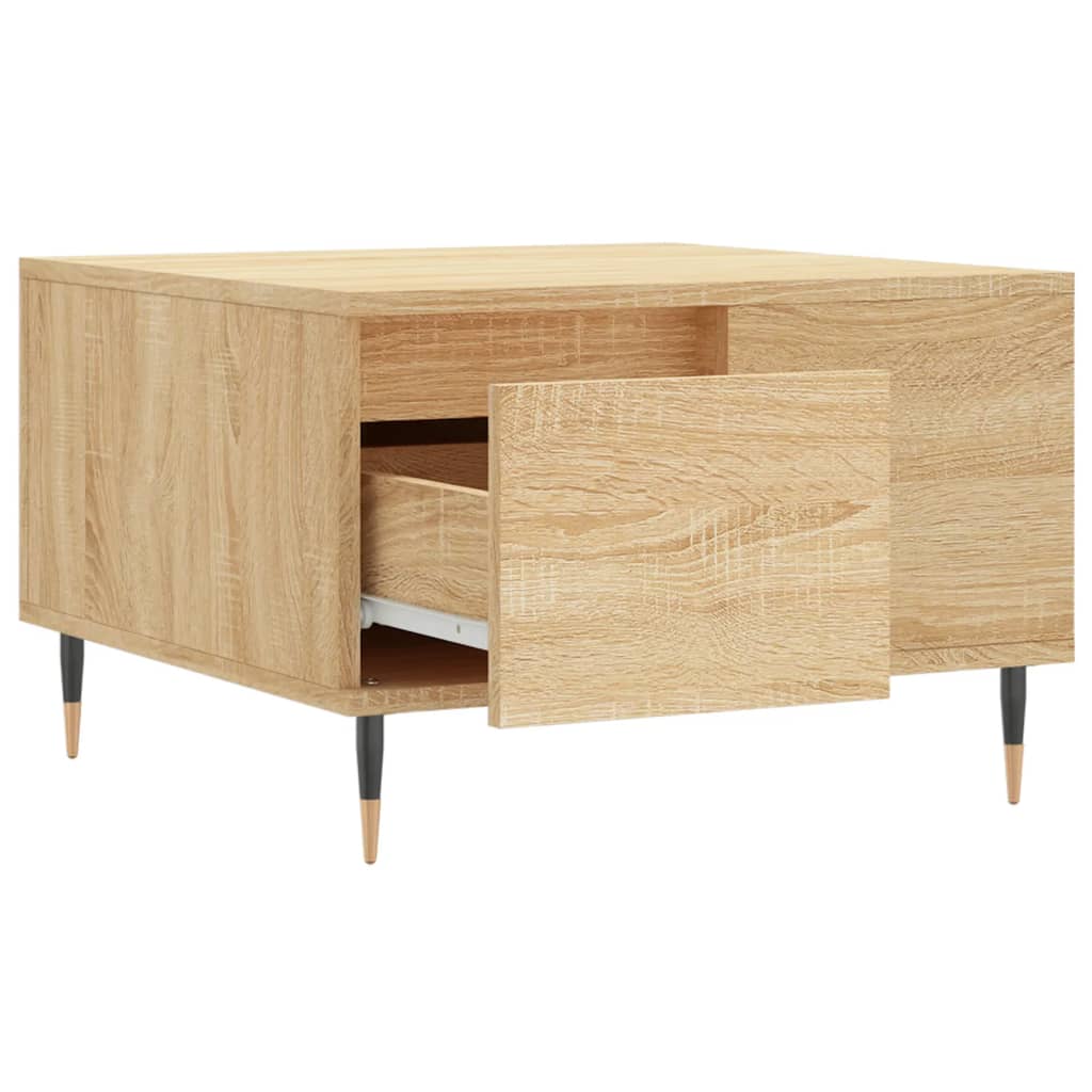 Table basse chêne sonoma 55x55x36,5 cm bois d'ingénierie - XIOS