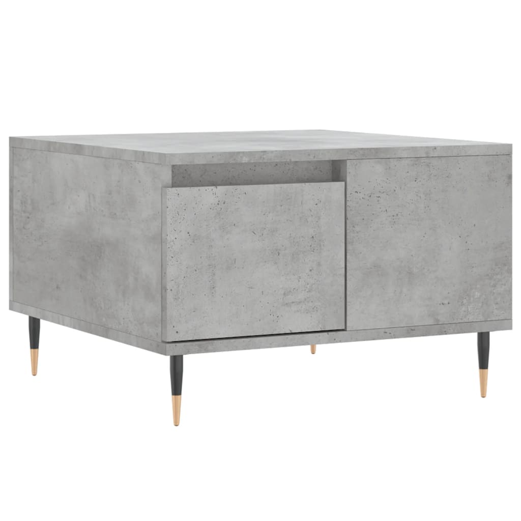 Table basse gris béton 55x55x36,5 cm bois d'ingénierie - XIOS