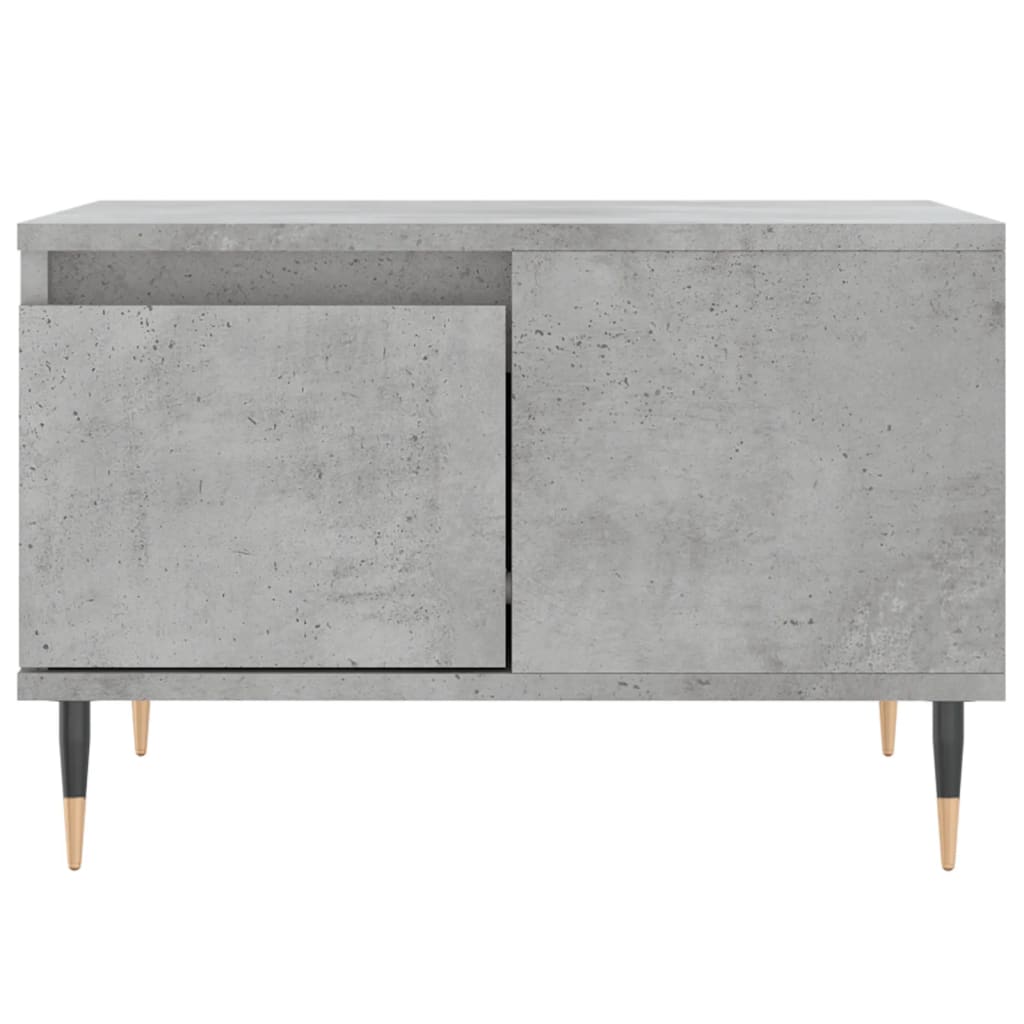 Table basse gris béton 55x55x36,5 cm bois d'ingénierie - XIOS