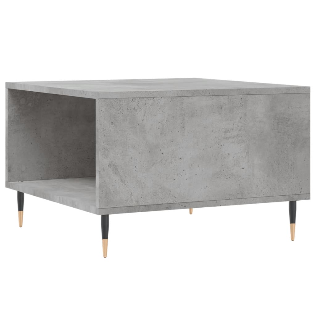 Table basse gris béton 55x55x36,5 cm bois d'ingénierie - XIOS