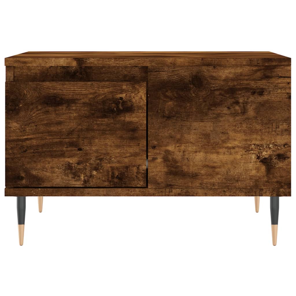 Table basse chêne fumé 55x55x36,5 cm bois d'ingénierie - XIOS