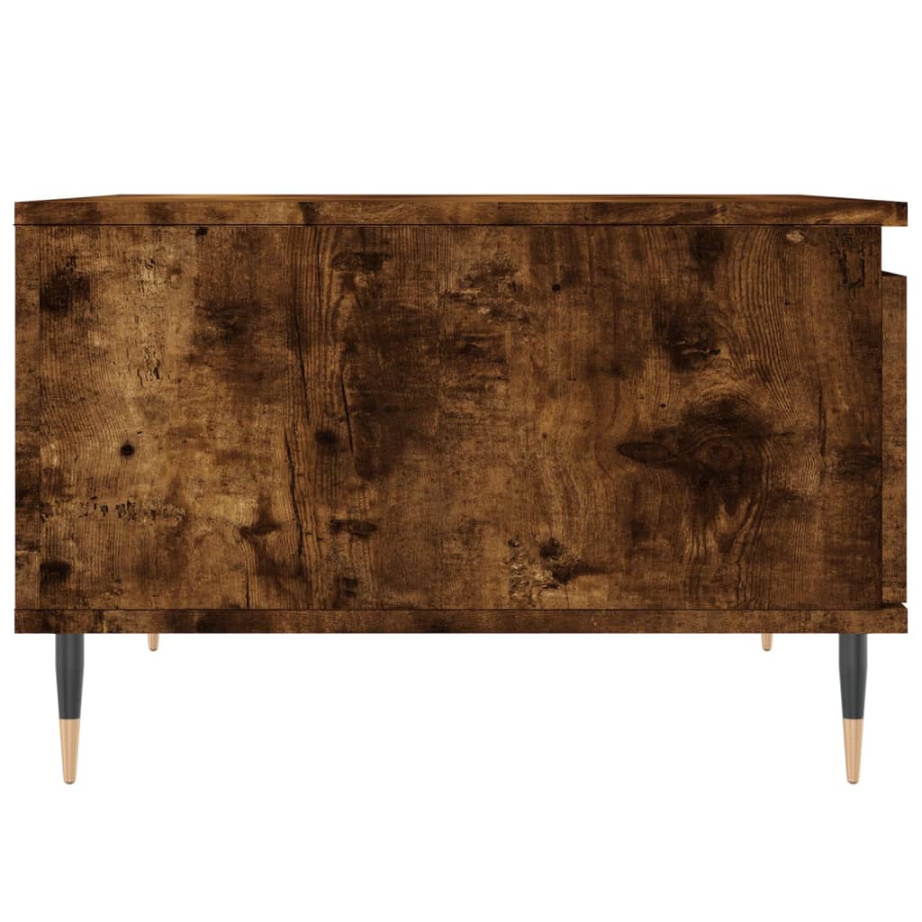 Table basse chêne fumé 55x55x36,5 cm bois d'ingénierie - XIOS