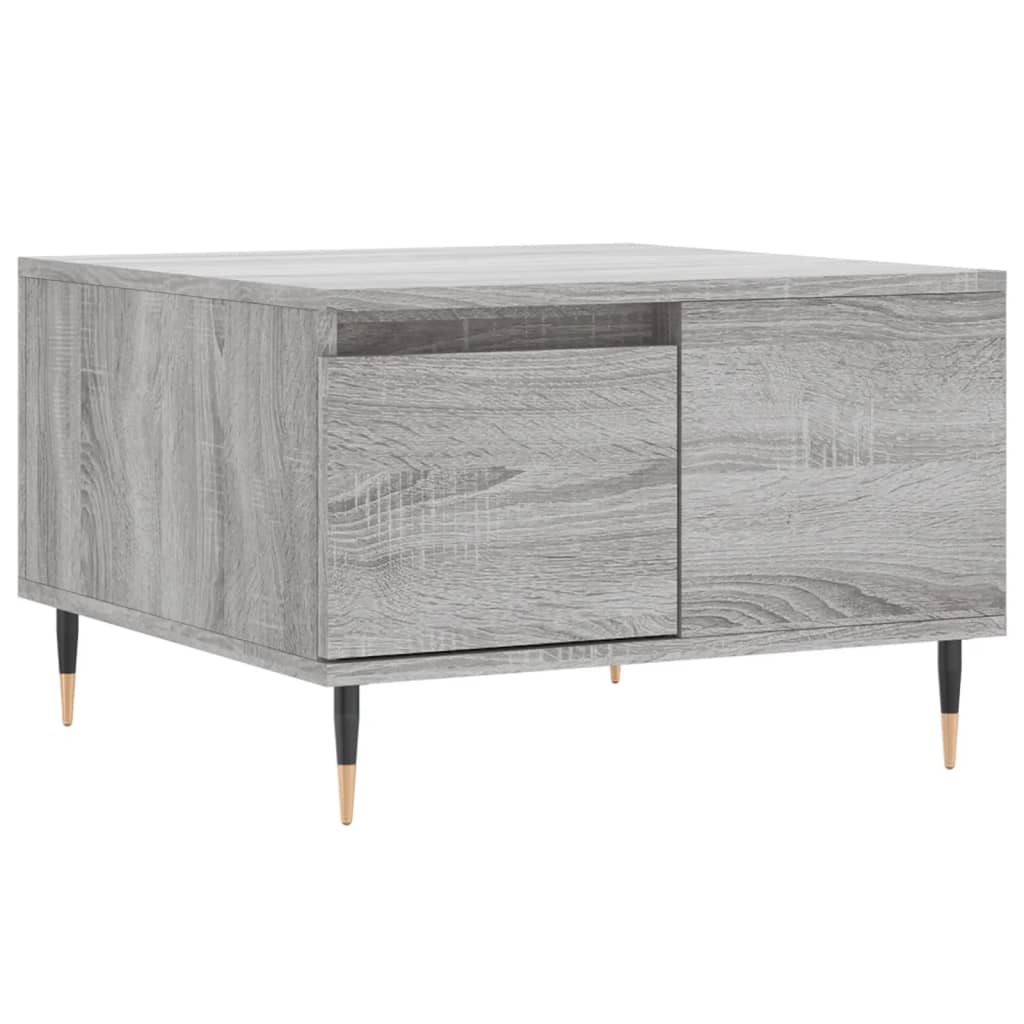 Table basse sonoma gris 55x55x36,5 cm bois d'ingénierie - XIOS