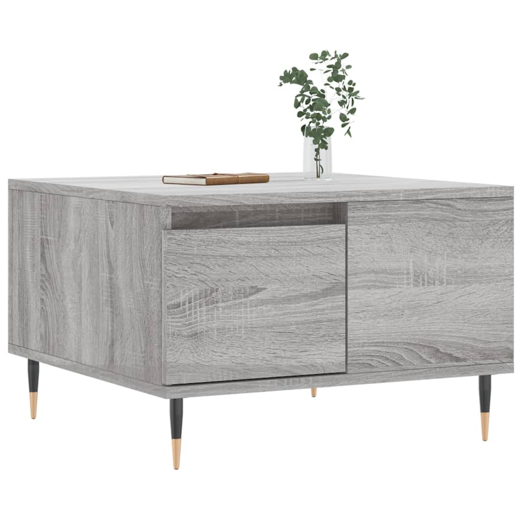 Table basse sonoma gris 55x55x36,5 cm bois d'ingénierie - XIOS