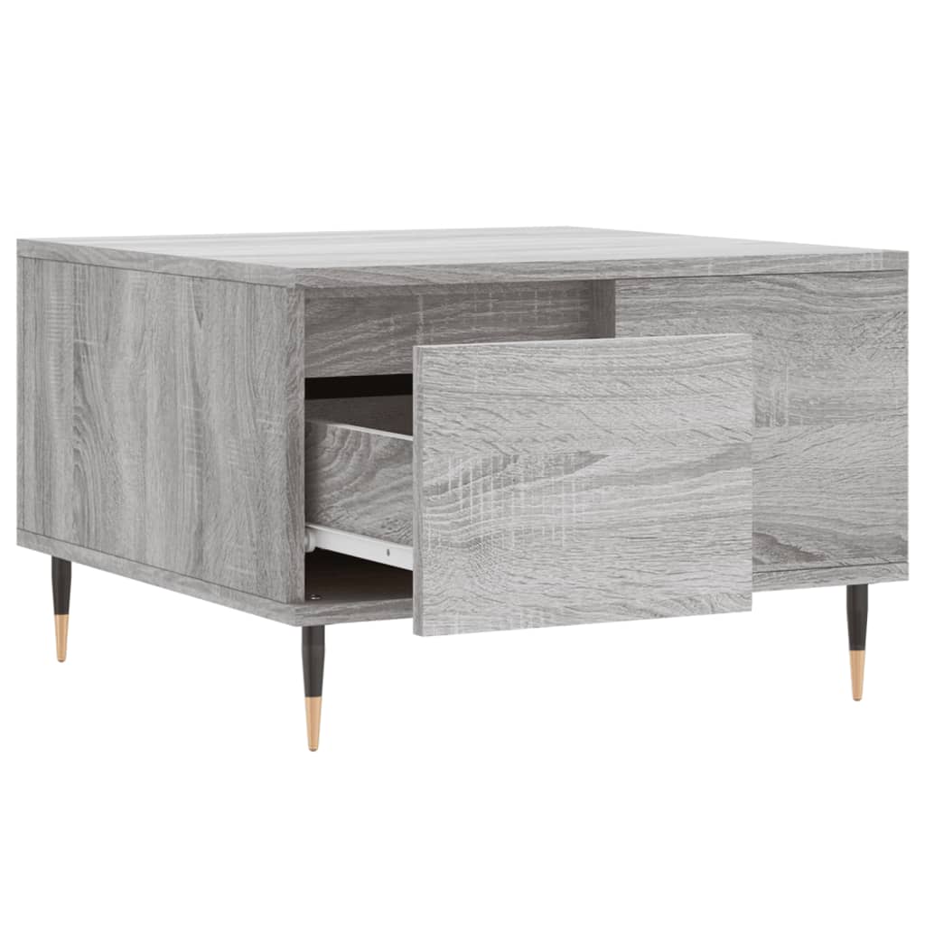 Table basse sonoma gris 55x55x36,5 cm bois d'ingénierie - XIOS