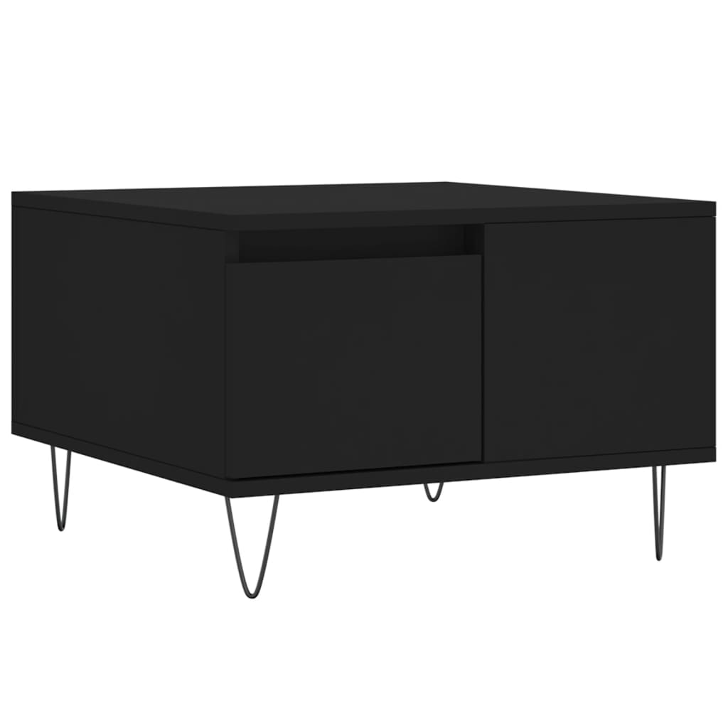 Table basse noir 55x55x36,5 cm bois d'ingénierie - XIOS