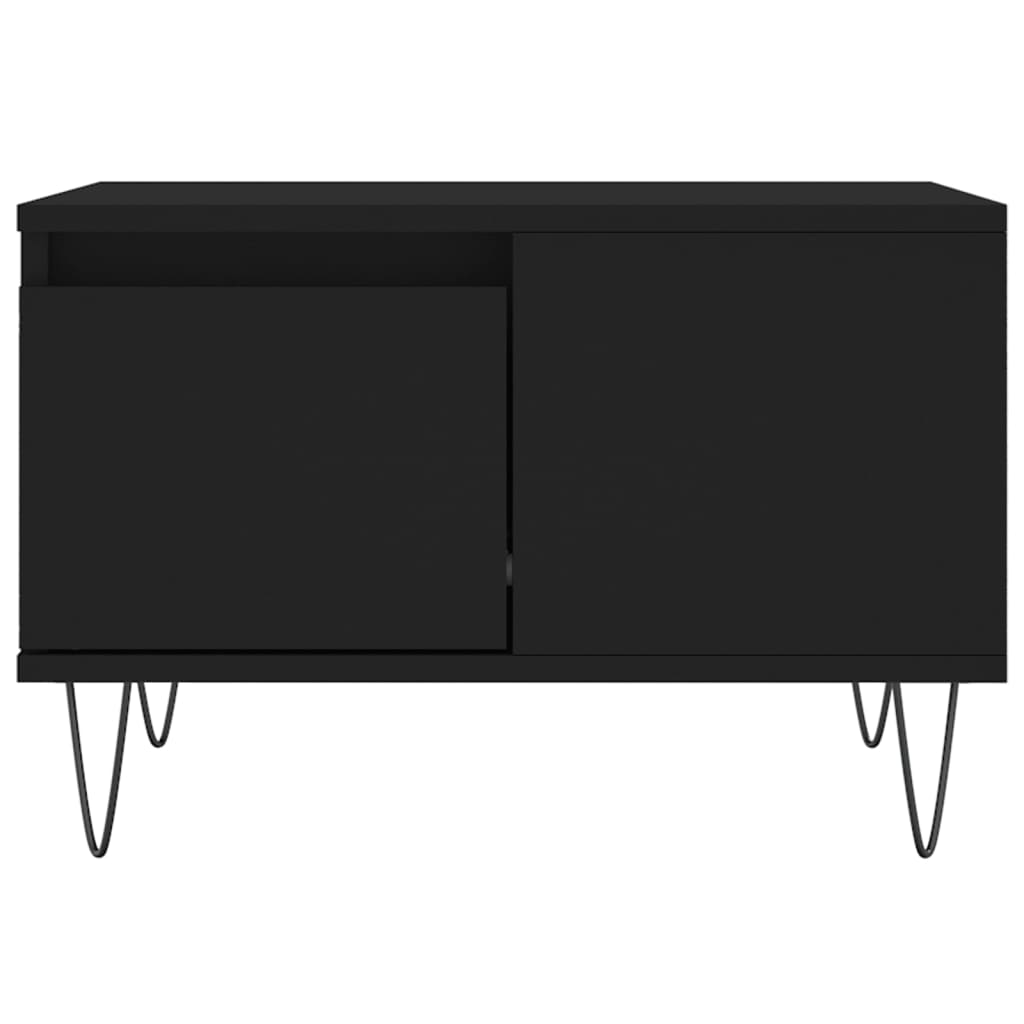 Table basse noir 55x55x36,5 cm bois d'ingénierie - XIOS