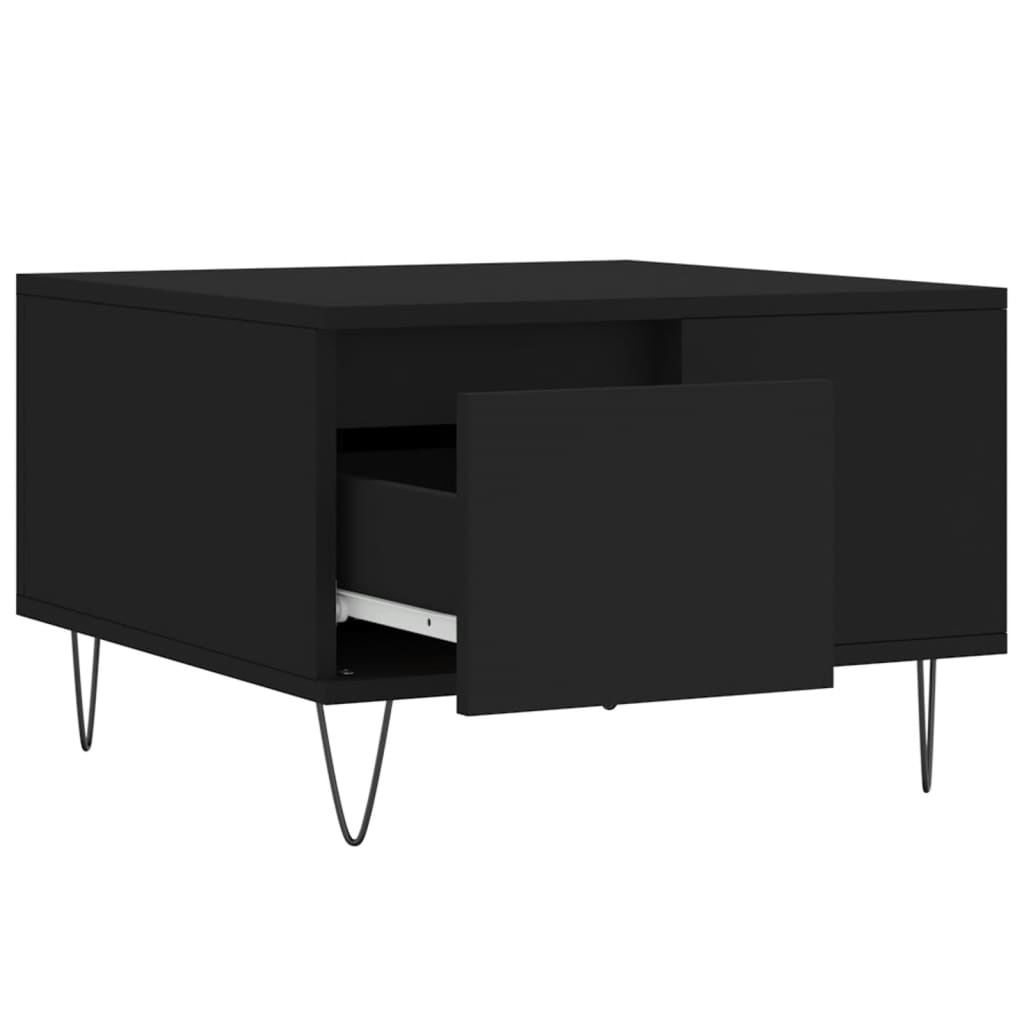 Table basse noir 55x55x36,5 cm bois d'ingénierie - XIOS