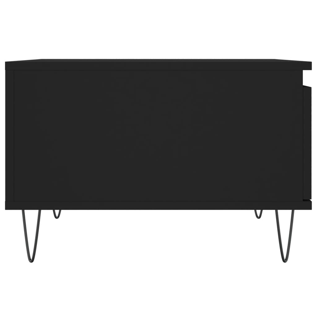 Table basse noir 55x55x36,5 cm bois d'ingénierie - XIOS