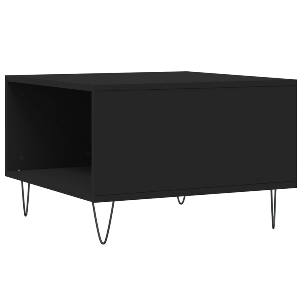 Table basse noir 55x55x36,5 cm bois d'ingénierie - XIOS
