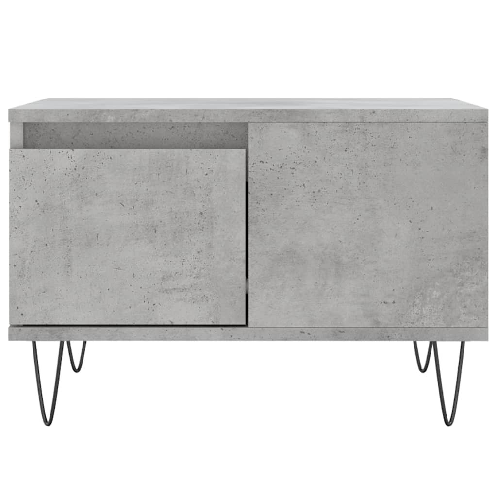 Table basse gris béton 55x55x36,5 cm bois d'ingénierie - XIOS