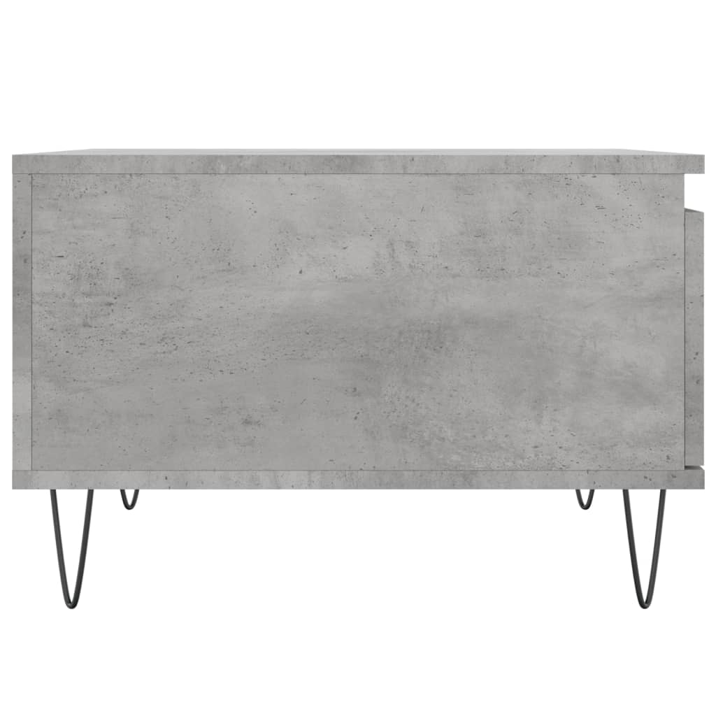Table basse gris béton 55x55x36,5 cm bois d'ingénierie - XIOS