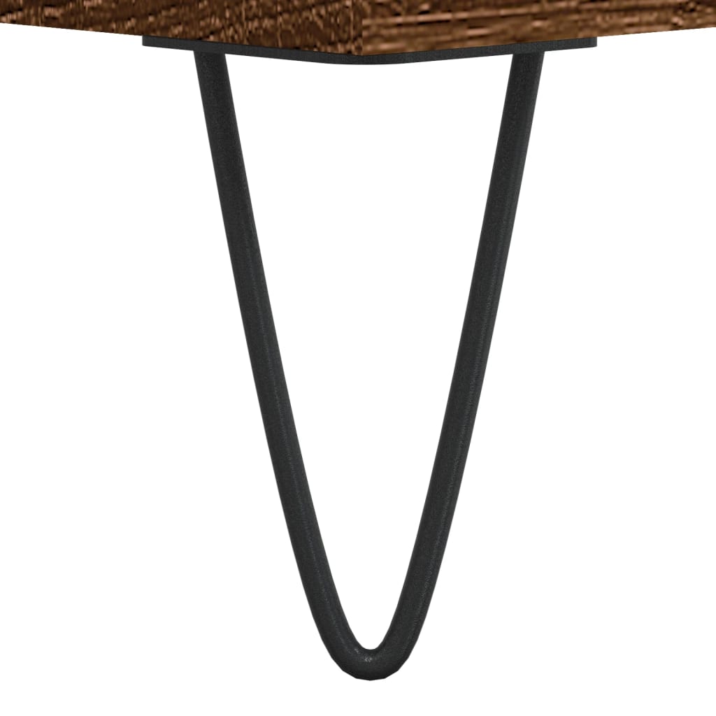 Table basse chêne marron 55x55x36,5 cm bois d'ingénierie - XIOS