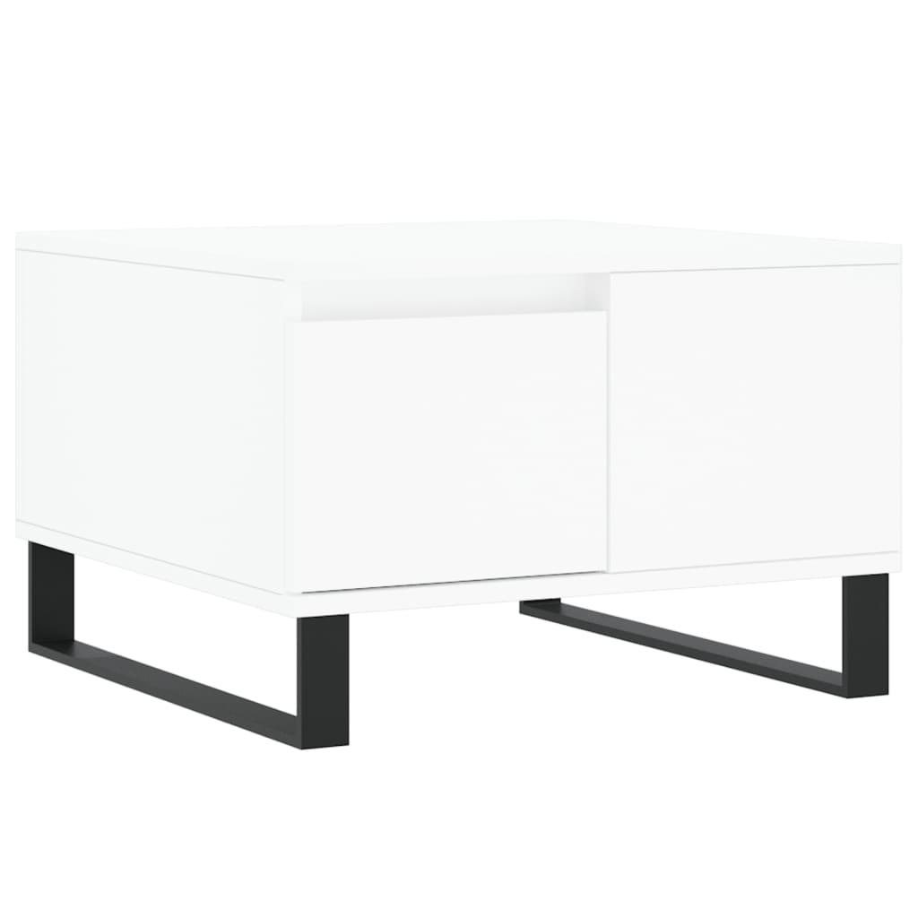 Table basse blanc 55x55x36,5 cm bois d'ingénierie - XIOS