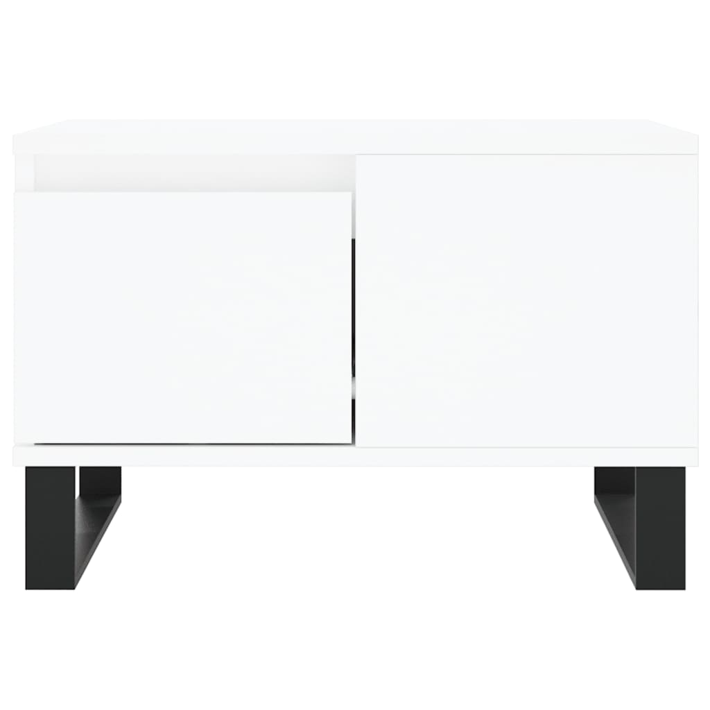 Table basse blanc 55x55x36,5 cm bois d'ingénierie - XIOS