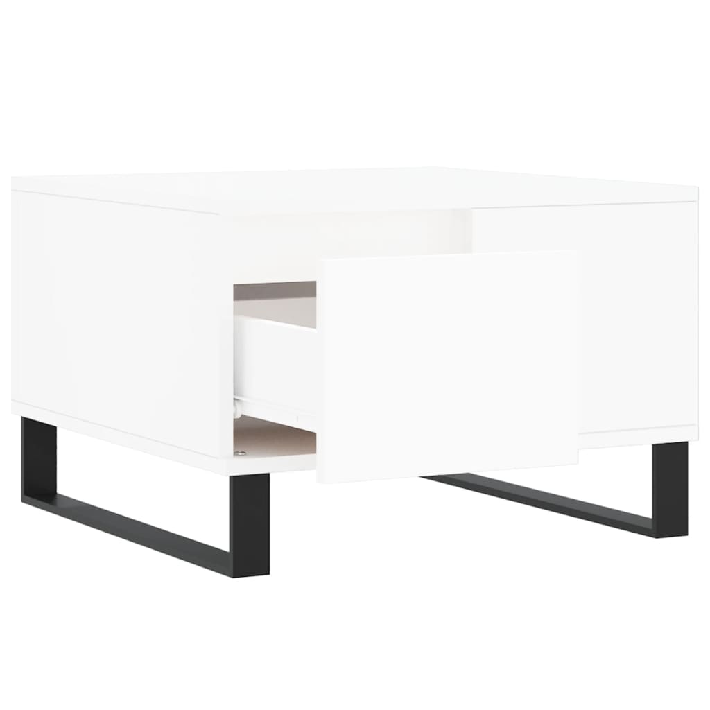 Table basse blanc 55x55x36,5 cm bois d'ingénierie - XIOS