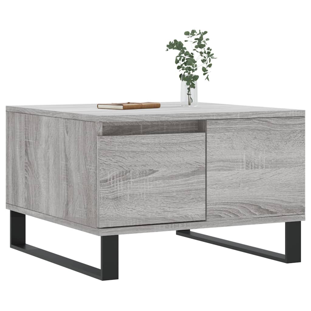 Table basse sonoma gris 55x55x36,5 cm bois d'ingénierie - XIOS