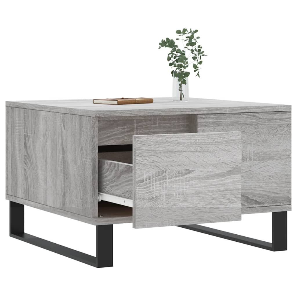Table basse sonoma gris 55x55x36,5 cm bois d'ingénierie - XIOS