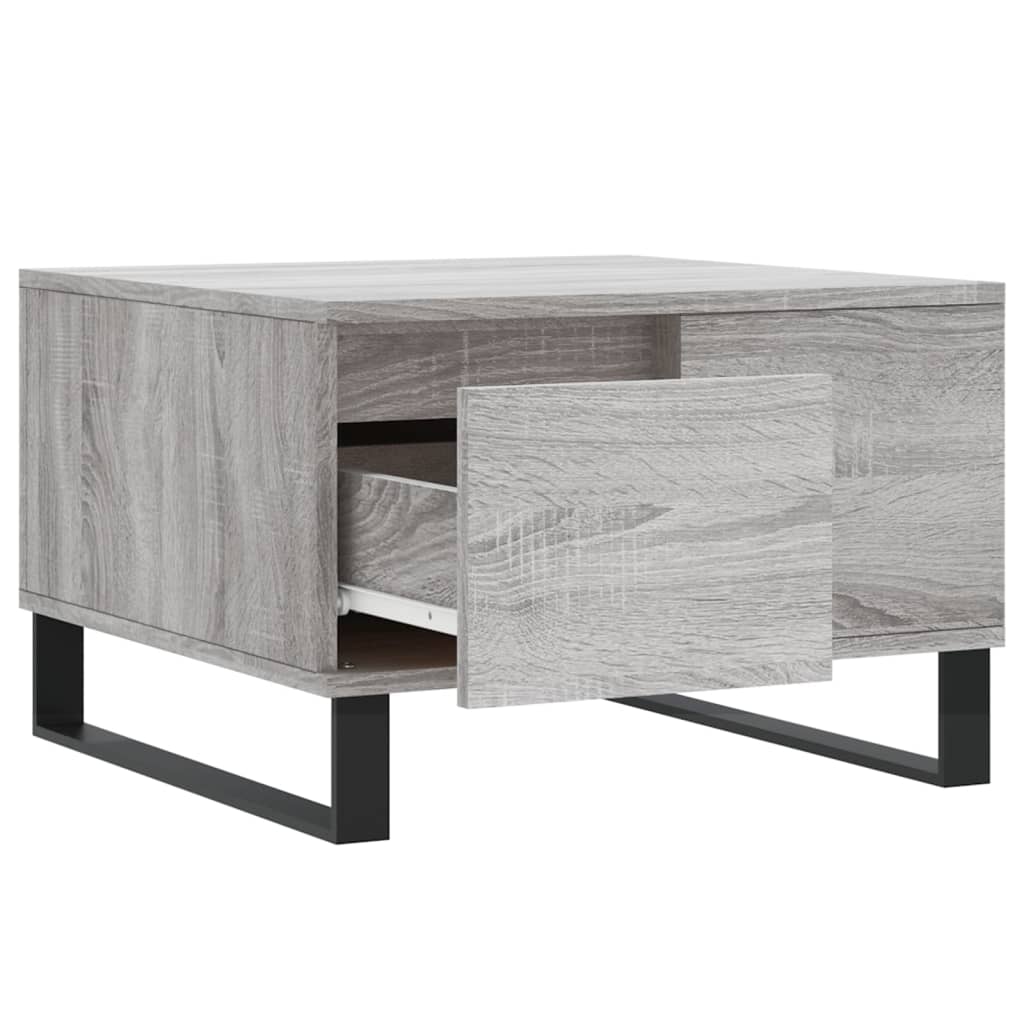 Table basse sonoma gris 55x55x36,5 cm bois d'ingénierie - XIOS