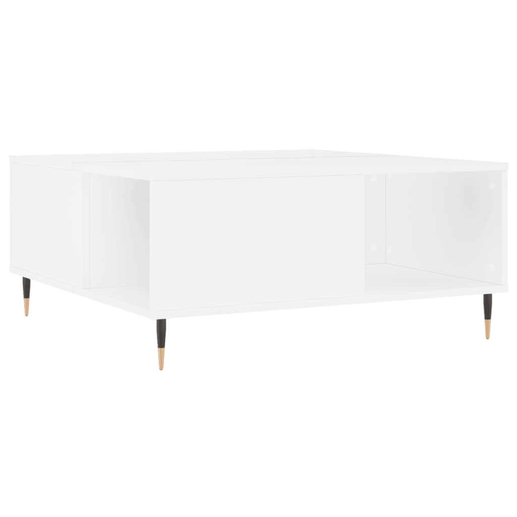 Table basse blanc 80x80x36,5 cm bois d'ingénierie - XIOS