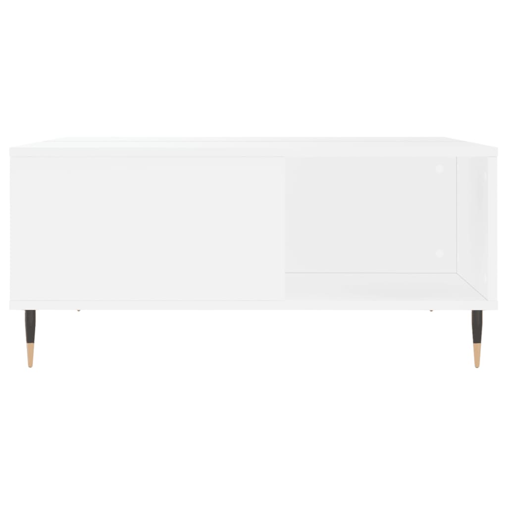 Table basse blanc 80x80x36,5 cm bois d'ingénierie - XIOS