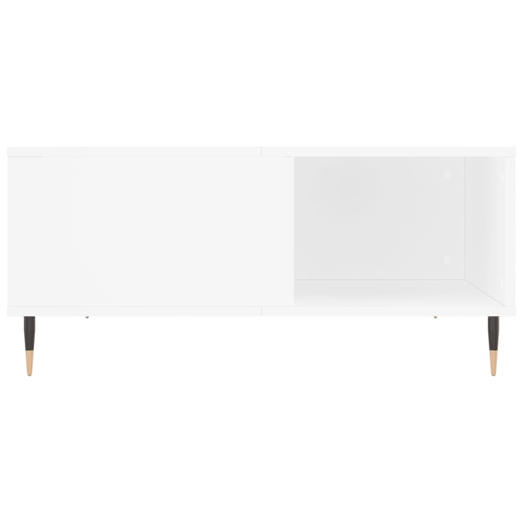 Table basse blanc 80x80x36,5 cm bois d'ingénierie - XIOS
