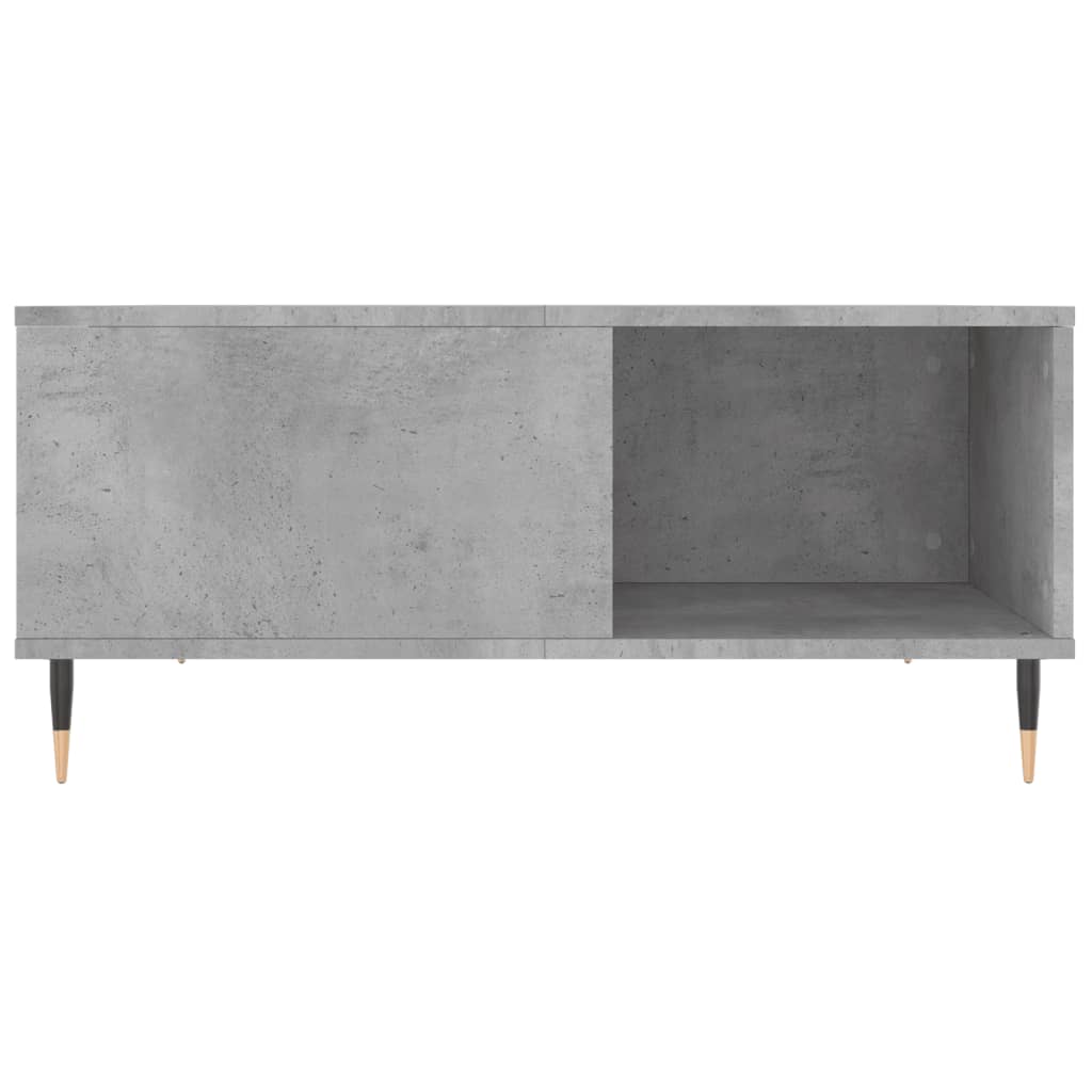 Table basse gris béton 80x80x36,5 cm bois d'ingénierie - XIOS