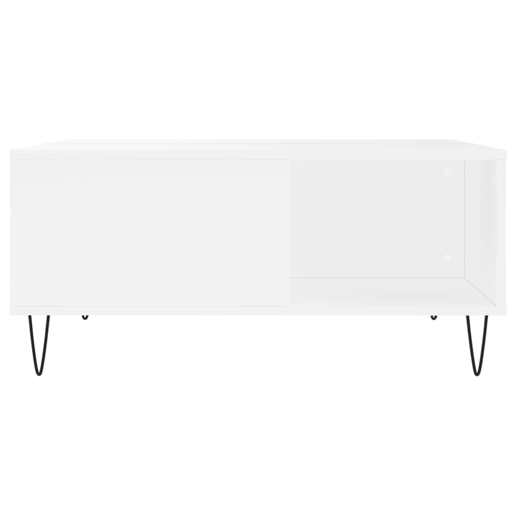 Table basse blanc 80x80x36,5 cm bois d'ingénierie - XIOS