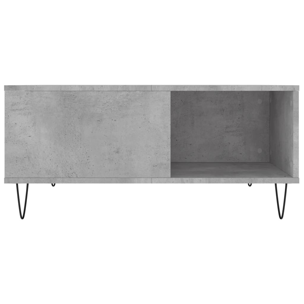 Table basse gris béton 80x80x36,5 cm bois d'ingénierie - XIOS