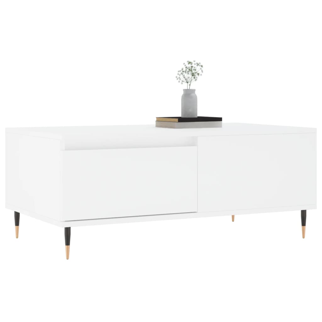 Table basse Blanc 90x50x36,5 cm Bois d'ingénierie - XIOS