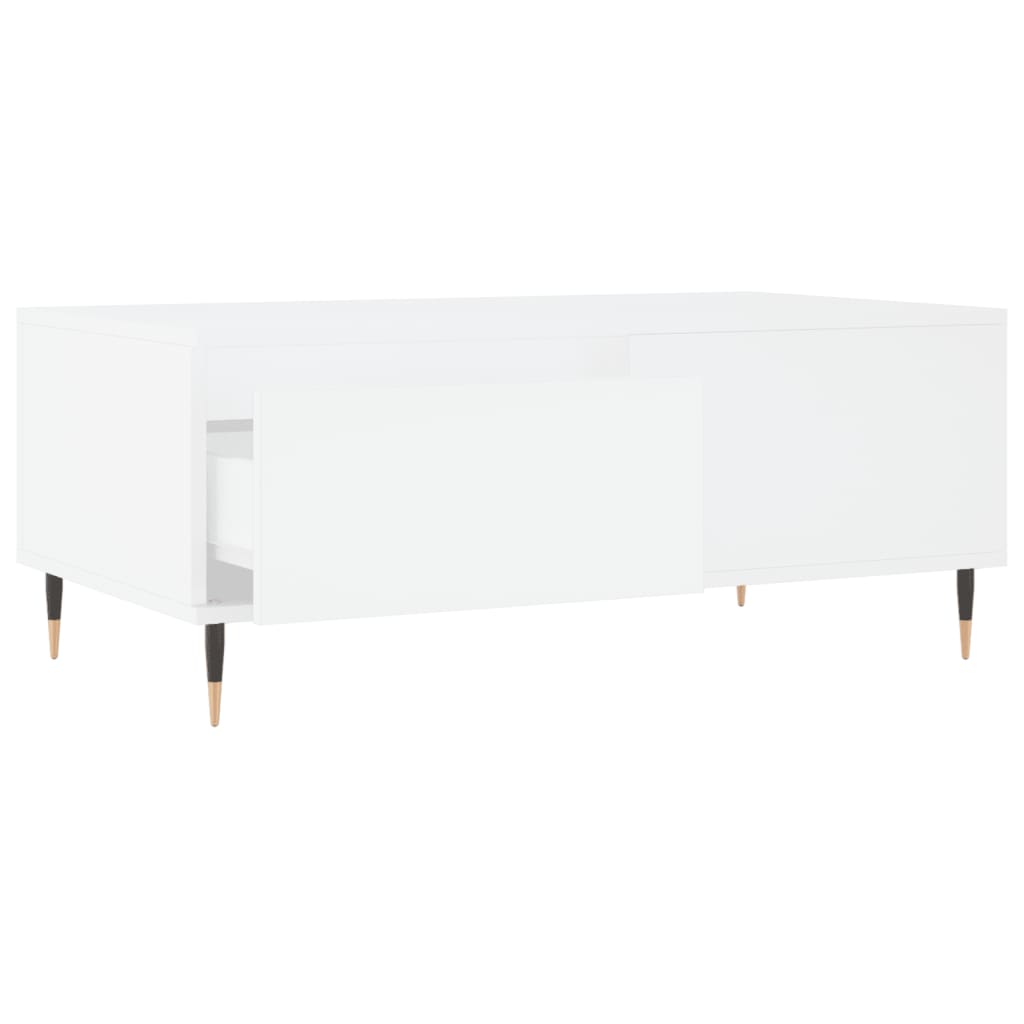 Table basse Blanc 90x50x36,5 cm Bois d'ingénierie - XIOS